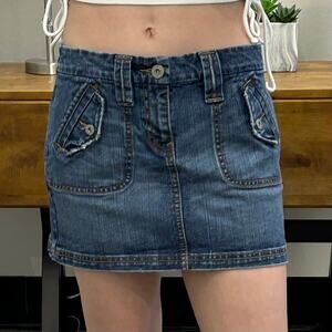 Vintage Y2K Old Navy Low Rise Denim Skirt Size 8